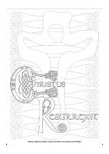Downloadable Colouring Printable Multicoloured Reflections Resurrexit Christus Sheet Lindisfarne Scriptorium sketch template