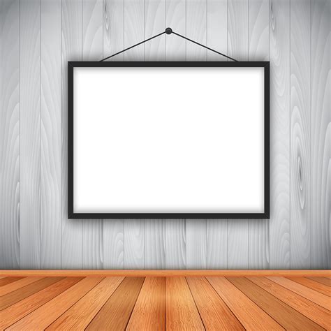 blank picture frame  wall  vector art  vecteezy