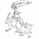 Sceptile Psyduck Xcolorings Lineart Lycanroc Silvally Chimeric Quadrupedal sketch template