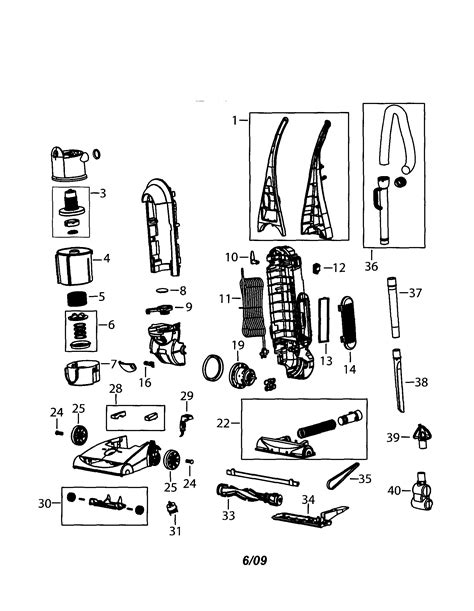 bissell model  upright vacuum repair replacement parts