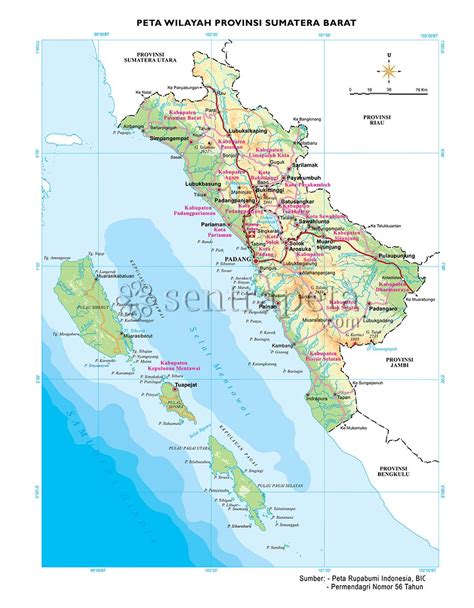 peta atlas provinsi sumatra barat sentra peta