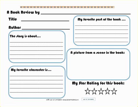 printable children  book template printable templates