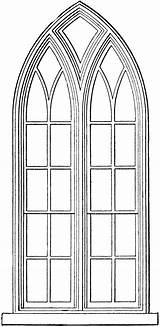 Window Gothic Windows Clip Church Clipart Castle Frame Glass Stained Drawing Door Arched Drawings Victorian Graphics Svg Thegraphicsfairy Potter Harry sketch template