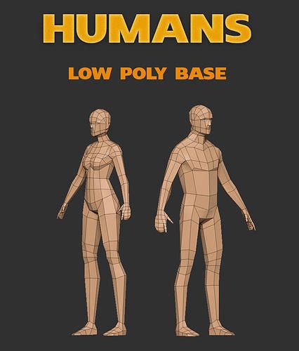 3d Model Humans Base Low Poly Vr Ar Low Poly Cgtrader
