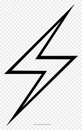 Lightning Bolt Coloring Stencil Clipart sketch template