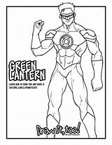 Lantern Green Comic Coloring Version Draw Too Drawittoo Tutorial sketch template