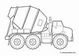 Coloring Truck Concrete Printable Pages Kids Construction Vehicles Transportation 4kids Color sketch template
