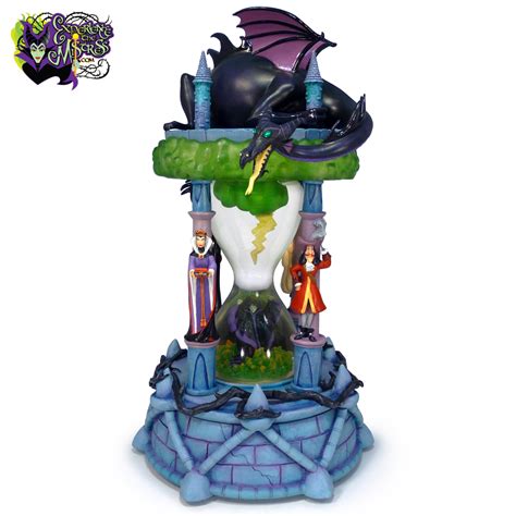 disney direct villains light up with sounds hourglass snow globe statue maleficent dragon