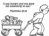 Hungry Feed Least These Coloring 25 Matthew Feeding Bible Kids Unto Eat Helping Others When Did Food Lord Partner Righteous sketch template