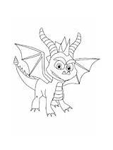 Coloring Spyro Pages Games Ws sketch template