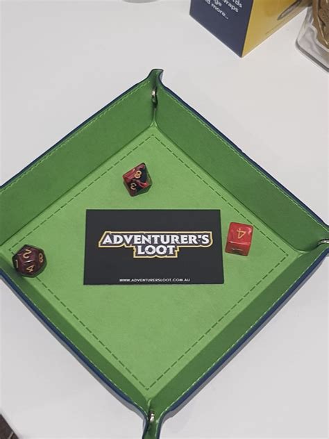 foldable dice tray pu leather adventurers loot