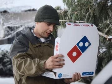 dominos pizza commercial guy slipping  ice