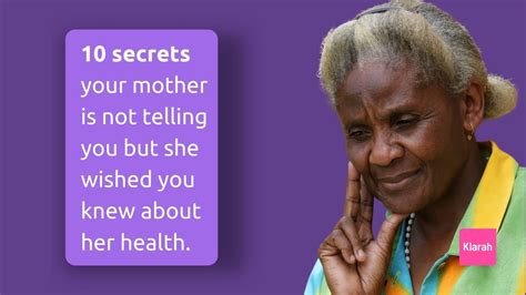 10 Secrets Your Mother Is Not Telling You Klarah