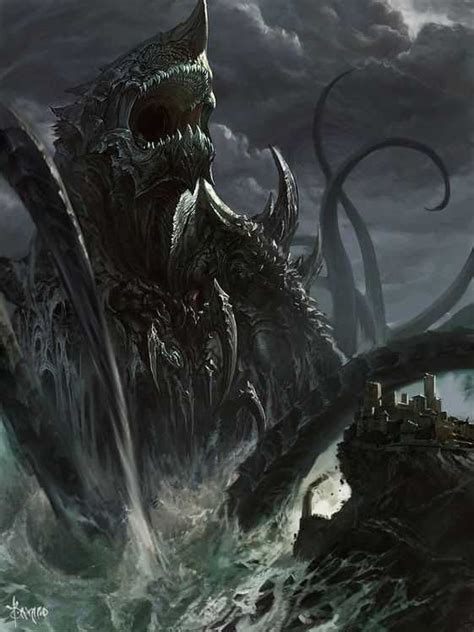 huge fantasy monster art in 2020 fantasy monster dark