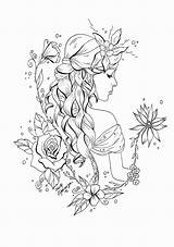 Coloring Fairy Adults Sheets Pages Books Adult Colouring Printable Beautiful Book Print Awesome sketch template