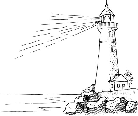 premium vector lighthouse outline