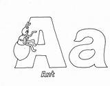 Capital Small Letter Coloring Pages Ant Learning Printable Coloring4free Print Utilising Button Color Sheet Grab Otherwise Easy Size Tocolor sketch template