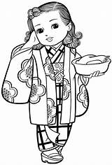 Colorir Desenhos Meninas Japonesas Kimono Japoneses Kimonos Japonesa Maravilhosas Legais Bonecas Menina Riscos Geisha Desenhoseriscos Peppa Desejo Gueixas Nil Japan2 sketch template