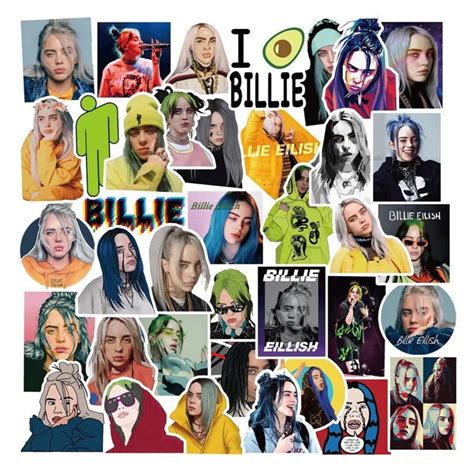 billie eilish muziek stickers etsy belgie
