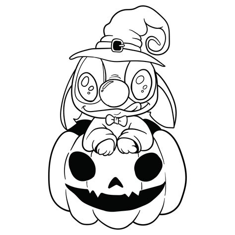 disney halloween coloring pages printable   stitch