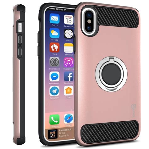 coveron apple iphone xs iphone    case  ring holder ringcase series hybrid