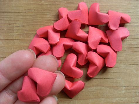 origami hearts   fold  origami shape papercraft  cut