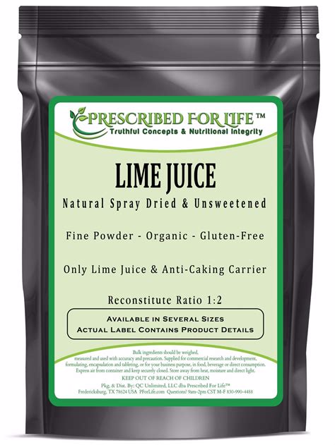 lime juice powder spray dried unsweetened lime juice organic
