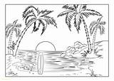 Scenery Natural Coloring Pages Nature Drawing Color Getdrawings sketch template