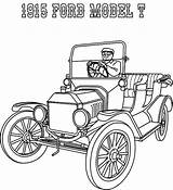 Ford Coloring Model Pages Car 1915 Truck Lifted Raptor F150 Outline Getcolorings Color Printable sketch template