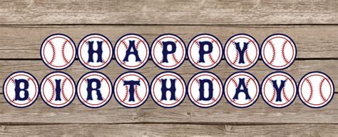 instant  baseball happy birthday banner  fourteenwest
