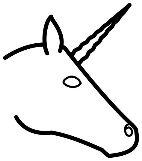 clipart unicorn head profile
