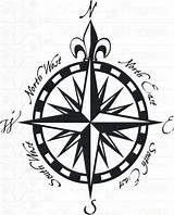 Compass Rose Tattoo Drawing Coloring Clipart Nautical Tattoos Pages Wall Clip Mariners Decals Designs Fleur Fancy Lis Google Beautiful Decal sketch template