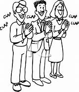 Clapping Clipart Cartoon People Clip Clipground Hands Royalty sketch template