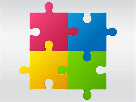 large blank puzzle pieces template  template