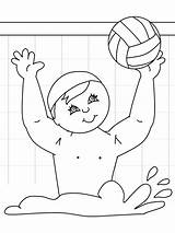 Waterpolo Sporturi Colorat Pagini Inclusiv sketch template