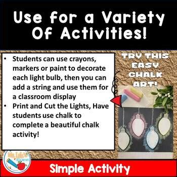 christmas light printable template  ms lolas  learners tpt