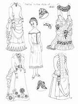 Paper Dolls Coloring Doll Printable Pages Color Print Kids Victorian Girls Colouring Vintage Template Cut Adult Coloringme Barbie Gift Dress sketch template