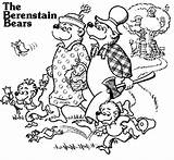 Berenstain Coloring Bears Pages Bear Family Happy Color Popular Library sketch template