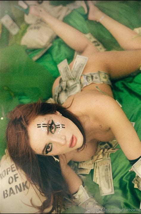 naked bella thorne covered only with dollar bills 4