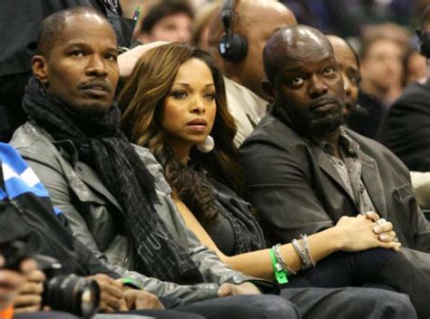 Actor Jamie Foxx Left Sits Next To Pat Smith Wife Of