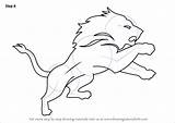 Lions Coloring Tutorial sketch template
