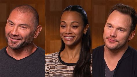 watch access hollywood interview chris pratt zoe saldana and dave