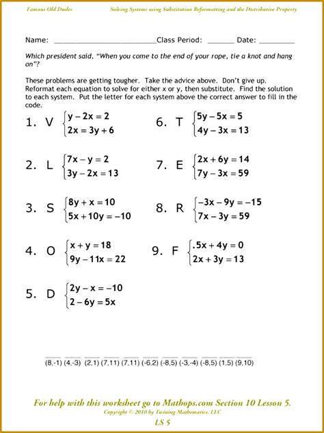 solving systems  equations  graphing worksheet fabtemplatez