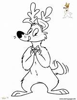 Reindeer Coloring Other Olive Pages Printable sketch template
