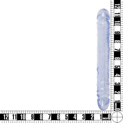 crystal jellies jr double dong 12 clear sex toys