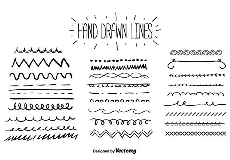 hand drawn lines vector  vector art  vecteezy