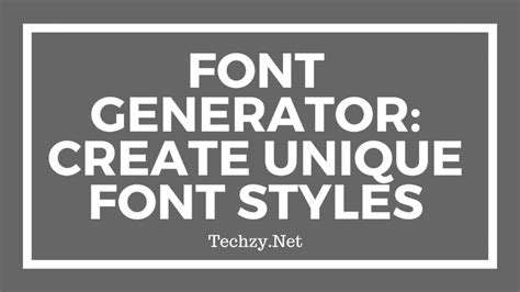top  font generators create  text styles techzy