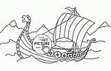 Coloring Wuppsy Pages Kids Transportation Printables Longship sketch template