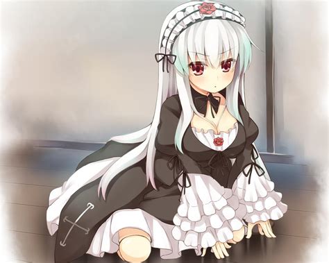 Kawaii Anime Girl White Hair And Red Eyes Wallpapers Wallpaper Cave