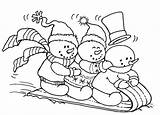 Sled Christmas Coloring Pages Franticstamper Sold Sheets Snowman sketch template